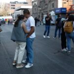 Clara Brugada informa sobre la situación posterior a un terremoto de 5.7 grados en el Valle de México.