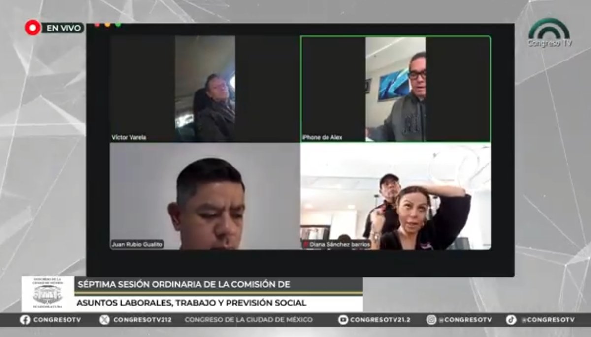 Legisladores en sesión virtual: entre autos en movimiento y arreglos personales